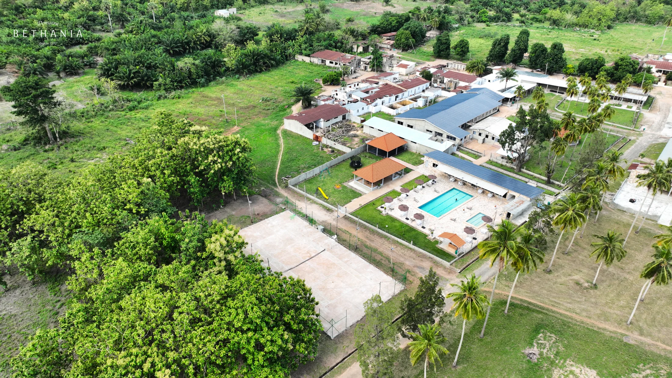 Vue aérienne du Domaine Béthania